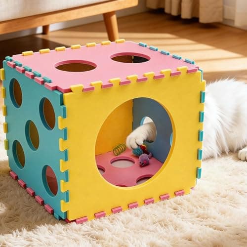 MOYMO 41 Pcs Interactive Cat Toys for Indoor Cats, Kitten Toys with Soft Pillow, Catnip Toys, Chew Rope, Feather Wand, Springs and Balls for Indoor Kittens - Thumbnail 5