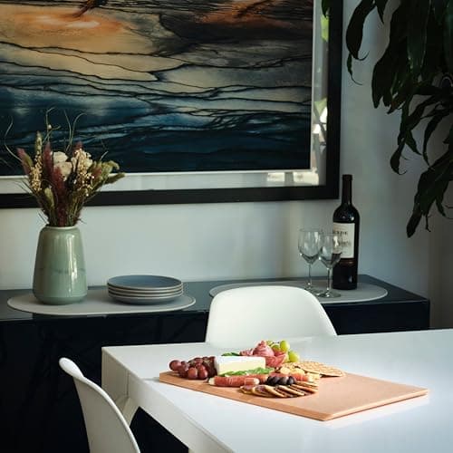 LINE+ARC Cut & Serve Board (Raisin) — BPA-Free Geometric Cutting/Charcuterie Board — Dishwasher Safe Dual Sided Chopping Non-Slip Juice Groove Modern Knife-Friendly Cute Kitchen Plastic Purple Mauve - Thumbnail 3