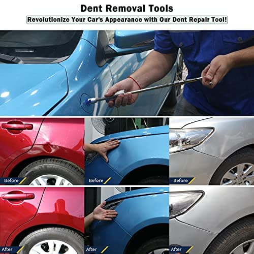 Super PDR Paintless Dent Repair Kit, Car Dent Removal Tools, PDR Tools, Dent Puller Kit with Dent Lifter, Bridge Puller, Slide Hammer T-Bar for Car Body Dents, Kit Includes Glue Removal Tool - Thumbnail 2
