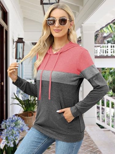 Chunky Cardigan Sweaters for Women Outfits 2025 Early Fall Fashion Clothing Hoodies School Outfits for Teachers Long Sleeve Shirts Womens Tops Sweatshirts Chocolate Brown Clothes Pink Gray Medium - Thumbnail 5