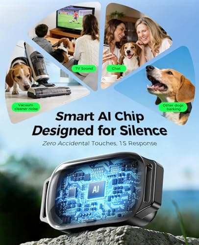 Rojeco 2-in-1 Dog Shock Collar & Dog Bark Collar - 3300FT Remote Dog Collar with IPX7 Waterproof, Beep/Vibration/Shock Modes & LED Light, Smart Anti-Barking Bark Collar for Small Medium Large Dogs - Thumbnail 3