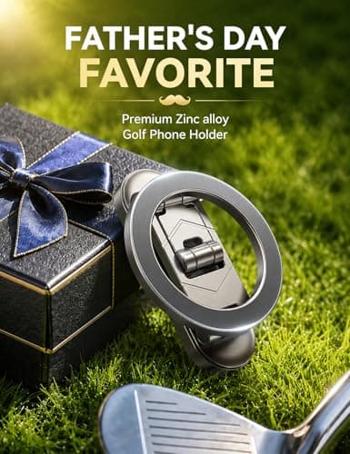 JOYROOM Upgraded Magnetic Golf Cart Phone Holder, [Tri-fold+All Metal] Magsafe Phone Holder Compatible with MagSafe iPhone 17 16 15 14 13 12 Fits EZGO Club Car Yamaha Icon Golf Cart Accessories Gifts - Thumbnail 5