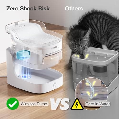 PETGUGU AI Cat Water Fountain with App Monitoring, Ultra-Quiet Automatic Pet Water Dispenser, Wireless Pump, 8-Layer Filtration BPA-Free, WiFi Cat Drinking Fountain for Cats and Dogs (2.4G Only) - Thumbnail 5