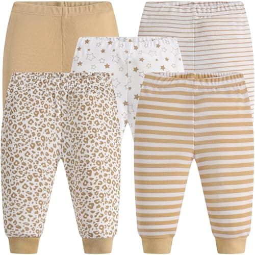 Baby Newborn Layette 10-Piece Set Cotton Bodysuits Short Sleeve Pants Sets Striped Printed for Baby Boys Girls Toddler Unisex Baby Gift Sets for 6 9 Months - Thumbnail 4