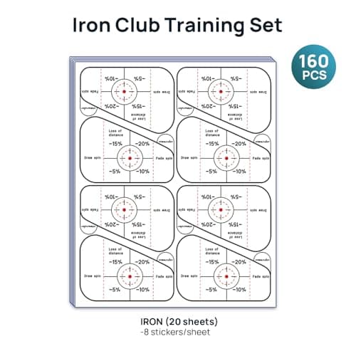 HighlyJoy Golf Impact Tape, High-Resolution Impact Stickers for Irons Clubs, Swing Training Aid for Home Practice, Nets & Golf Simulators, Perfect for Beginners & Experienced Golfers, 160Pcs - Thumbnail 6