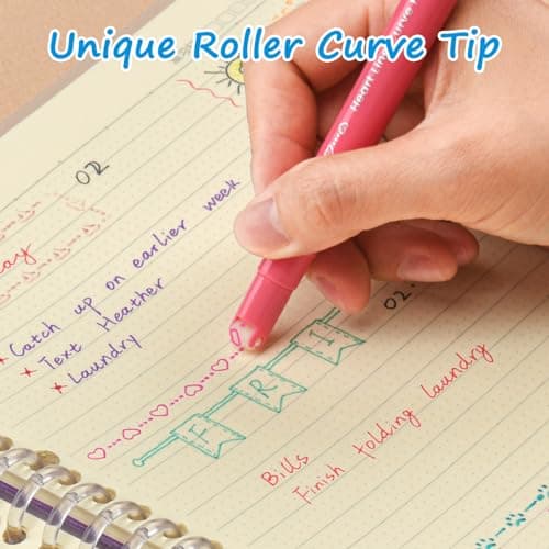AECHY 18PCS Curve Highlighter Pen Set, Dual Tip Marker Pens with 18 Different Curve Shapes & 18 Colors Mark Lines, Aesthetic Curve Marker Highlighter for Journal Planner School Supplies - Thumbnail 5