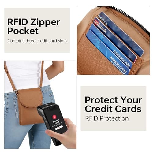 Kiss Sea Crossbody Phone Purse Small Crossbody Bag for Women with Adjustable Strap RFID Blocking Credit Card Slots Yellow - Thumbnail 3