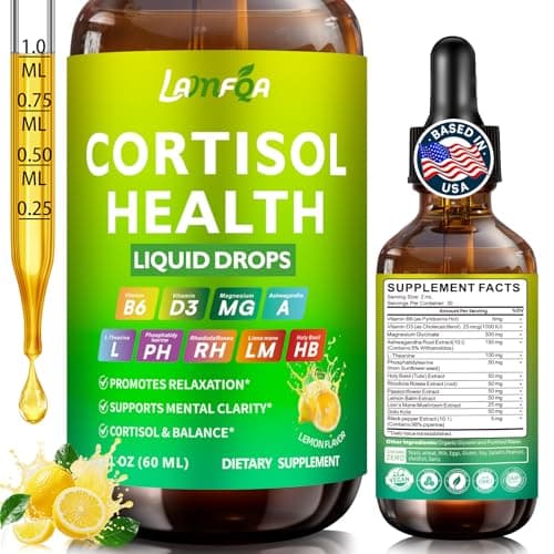 13 in 1 Cortisol Reducer for Women - Cortisol Supplements with Magnesium Glycinate, Ashwagandha, L-Theanine, Supports Stress Relief, Sleep, Hormone Balance & Mood, Fast Absorbing Formul (Lemon Flavor) - Image 1