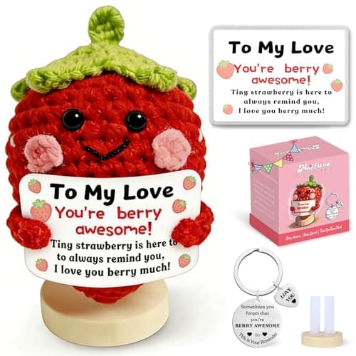 To My Love Strawberry Gifts: Love You Berry Much Strawberry with Card Handmade Gifts for Girlfriend Her Him Wife Husband Best Friend Birthday Valentine's Day Galentines Anniversary Exchange Presents - Image 1
