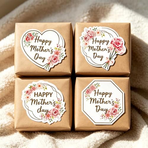 Oeyliz Happy Mothers Day Cupcake Topper 24 Pieces Flower Patterns Mom Cake Decorations Happy Mothers Day Cupcake Toppers for Mothers Day Party Cake Decorations - Thumbnail 4