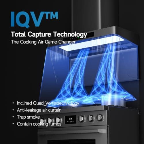 Arspura P2 15m/s Smart Range Hood 36 inch Wall Mount Kitchen Hood with IQV - Thumbnail 3