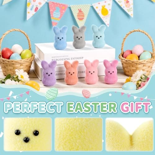 MPMIYVX Easter Basket Stuffers for Kids,Easter Egg Fillers, Cute Bunny Toys Easter Gifts for Kids, Party Favors Classroom Exchange, Easter Decorations (12PCS) - Thumbnail 4