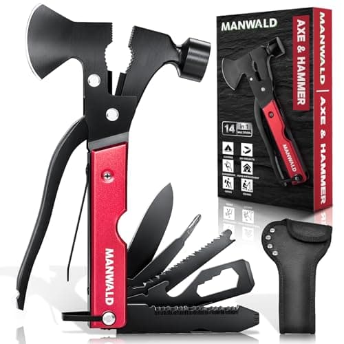 15 in 1 Multitool Axe Hatchet, Camping Accessories Survival Gear, Multi Tool for Camping Hiking Survival, Fathers Day Dad Gifts for Men, Cool Gadgets, Gifts for Him Husband, Boyfriends - Image 1