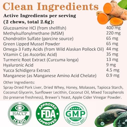 Vialoe Advanced Dog Hip & Joint Chews - Concentrated with Glucosamine, Chondroitin, High-Potency MSM & 7X Omega-3-185 Chicken Chews for All Breeds - Supports Joint Pain Relief & Senior Dog Mobility - Thumbnail 6