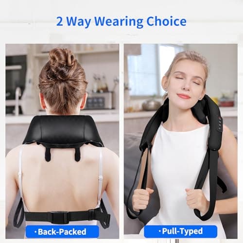 Shiatsu Neck Massager for Pain Relief Deep Tissue, Cordless Shoulder and Back Massager with Heat, Kneading Whole Body Massager Use for Home Office Car, Gifts for Mom Dad Him Her - Thumbnail 6