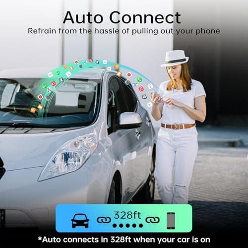 Aupelvno Wireless CarPlay Adapter for Apple iPhone, Convert Wired to Wireless CarPlay, 2025 Upgrade Mini Plug & Play No Latency CarPlay Dongle for iOS 10+ & Cars from 2019+ Dark Black - Thumbnail 6