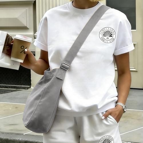 GEMIU Canvas Hobo Bags for Women and Men Big Crossbody Tote Bag with Muti-pockets and Zipper Travel Work - Thumbnail 2