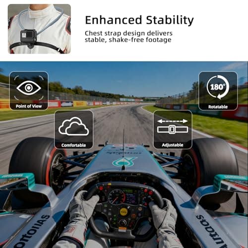 Jishane Neck Mount for Action Camera with Air Cushion, GoPro Mounts with Adjustable Strap, Compatible with Action Camera Accessories for Insta 360 X5 GoPro Hero 13/12/11/10 DJI OSMO Nano/Action 6 - Thumbnail 2