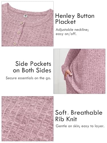 AusLook Plus Size 2 Piece Sets for Women Loose Wide Leg Pant Long Sleeve Top Matching Sets Pink 1X Tracksuit Loungewear 2025 Vacation Travel Airport Outfits Going Out Comfy Track Suits - Thumbnail 2
