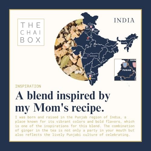The Chai Box Loose Leaf Ginger Fennel Tea - Vegan & Gluten Free | Caffeinated Black Tea made with Candied Ginger, Cardamom & Fennel (Pack of 1) 2.5 oz | Makes 25 Cups | Small Batch Loose Leaf Tea with Whole, Premium Spices - Thumbnail 3