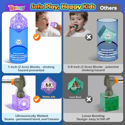 100PCS Large Magnetic Blocks-Build Mine Magnet World Ice Mine Sword Toddlers Toys for Kids Magnet Transparent Building Blocks Sensory Learning Toys for Boys and Girls Ages 3 4 5 6 7 8-12 Birthday Gift - Thumbnail 3
