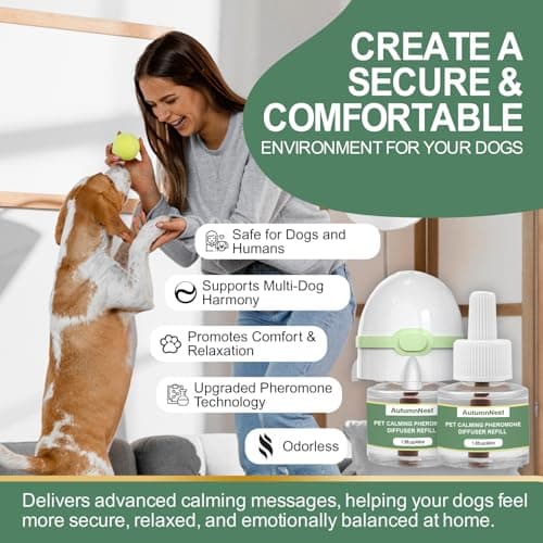 Dog Calming Pheromone Diffuser, Non-Toxic Care, 1 Plug-in + 3 Refills - Thumbnail 4