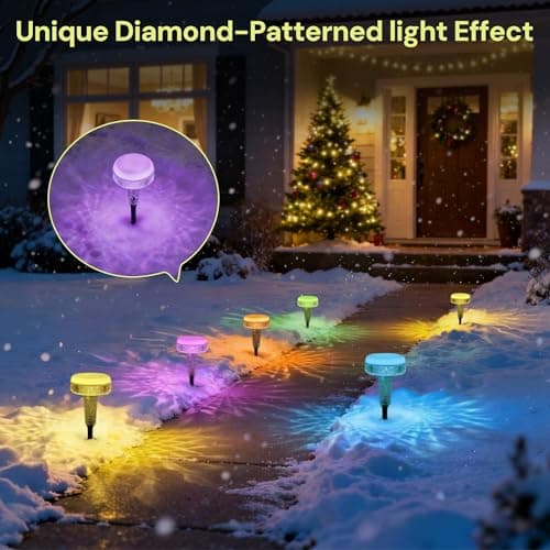 LOHAS Dusk to Dawn Low Voltage Landscape Lighting White Light+ RGB Modes, 6 Pack IP65 Low Voltage Pathway Lights with Remote, Timer Color Changing Plug in Outdoor Pathway Lights for Yard Lawn Walkway - Thumbnail 6