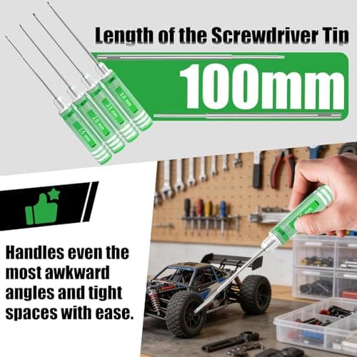 RC Hex Driver Set 1.5mm 2.0mm 2.5mm 3.0mm, Precision RC Screwdriver Tool Kit for SCX24 TRX4M TRX4 SCX10 Axial Traxxas ARRMA RC Crawler Cars - Thumbnail 6