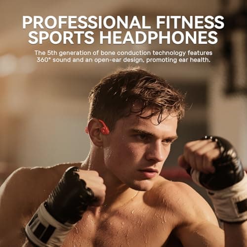 Rhyfell Swimming Headphones, IP68 Waterproof Bone Conduction Headphones, MP3 Mode 32GB Memory, 10H Playtime, Bluetooth 6.0, Open Ear Underwater Headphones for Women, Swimming, Yoga, Aerobics - Thumbnail 4