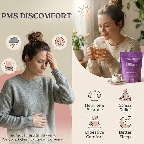 Hormone Balance for Women Tea with Red Raspberry Leaf, Chamomile, Peppermint, Nettle & Chaste Tree Berry – Organic Herbal Loose Leaf Tea for Women, Caffeine-Free, Daily Balance & Women’s Wellness Support - Thumbnail 2