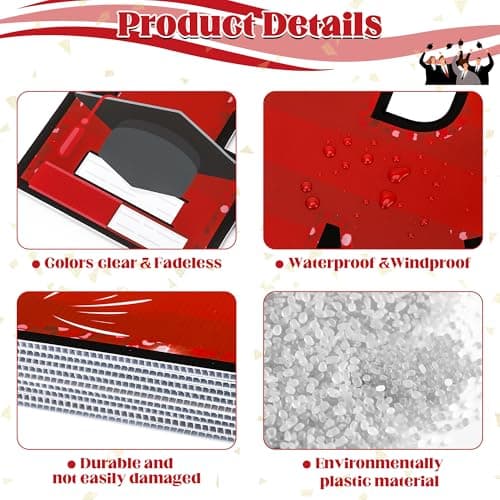 14 PCS 2026 Graduation Decorations, Large Congrats Grad 2026 Yard Signs with Stakes, Class of 2026 Glitter Plastic Congratulations Graduate Grad Lawn Yard Signs for College School Grad Party - Thumbnail 4