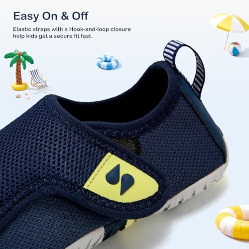 Stelle Toddler Water Shoes for Kids Girls Boys Swim Beach Hiking Pool Camping Essentials Non-Slip Barefoots（Navy，3ML） - Thumbnail 3
