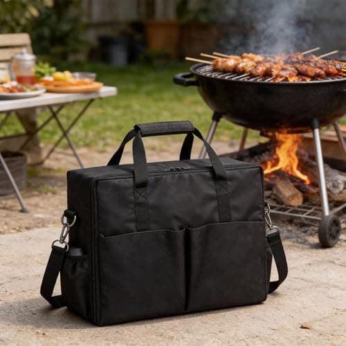 Griddle Carrying Bag for Blackstone Adventure Ready 12"x14" and 20"x14" 2-Burner Propane Camping Griddles, Portable Storage Case, Heavy Duty Weatherproof Protective Cover for Camping, BBQ, Tailgating - Thumbnail 3