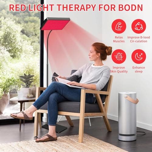 MOTAYU Red Light Therapy for Face,Red Infrared Light Therapy Lamp with Stand Panel Led 660nm & 850nm Infrared Light Device for Body - Thumbnail 3