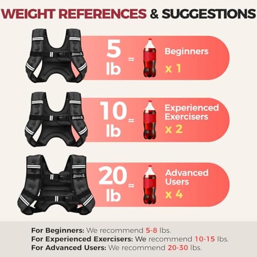 BAGAIL Comfort-Fit Weighted Vest for Woman, Even Weight Distribution, Faster Weight Loss, No-Chafe or Bounce for Walking & Running with Detachable Phone Pouch & Reflective Stripes (Available 5-30lbs) - Thumbnail 6