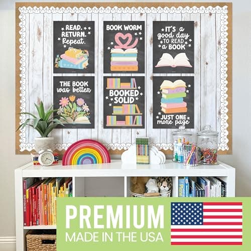 Reading Posters for Classroom Decor - Read Sign School or Home Library Wall, Reading Strategies Bulletin Board Decorations, Elementary & High School ELA Classroom Must Haves, English Teacher Supplies - Thumbnail 3