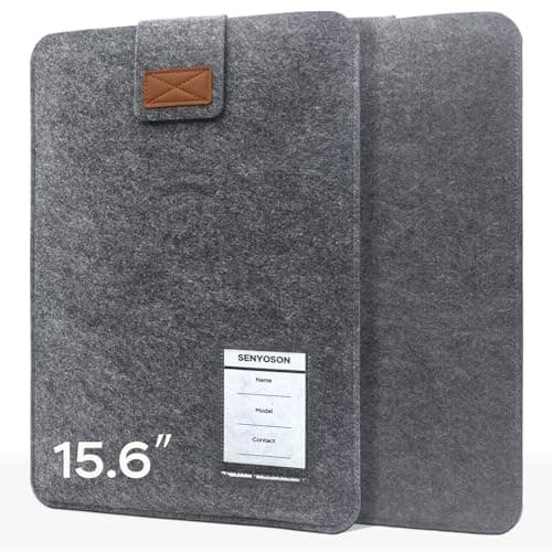 Senyoson 15.6 Inches Portable Monitor Sleeve Case for Sceptre Kado MNN KYY InnoView Yxk ForHelp AYY VisionOwl Yodoit Uperfect ViewSonic, Durable Lightweight Felt Storage Bag, Laptop Screen Extender - Image 1