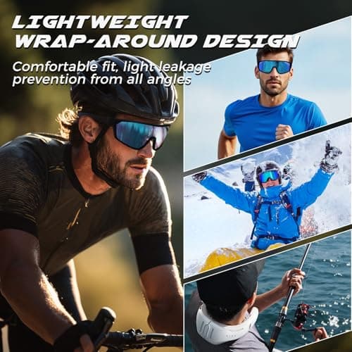 SUNGAIT Cycling Sunglasses Polarized Sports Shades for Men Women Lightweight Running Goggles - Thumbnail 2