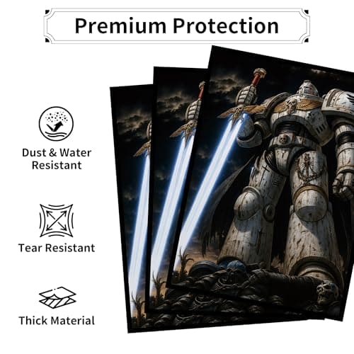 MTG Card Sleeves, Ultra Clear Front & Matte Finish Back, 100 Count Standard Size Matte Art Sleeve for Magic The Gathering (Doomsday Mecha) - Thumbnail 4