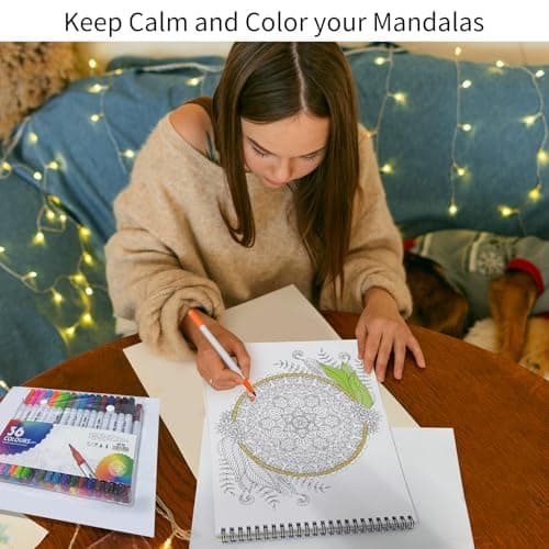 Jadeso Mandala Coloring Book for Adults - 30 Original Mandala Patterns and Designs, Adult Coloring Book Spiral Bound, Relaxation Coloring Books for Women Seniors, Thick Smooth Paper - Thumbnail 5