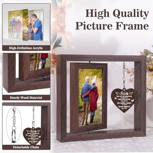 Boiveco Memorial Gifts for Loss of Son, Sympathy Gift for Loss of Son Memorial Picture Frame, In Memory of Son Grief Remembrance Bereavement Gifts for Loss of Son, Display Two 4x6 Photos - Thumbnail 6