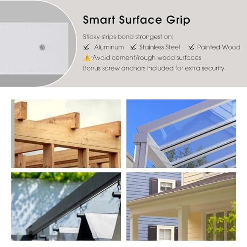 NICETOWN Canvas Outdoor Curtains for Gazebo 2 Panels, Buff, W52 x L84 per Panel - Waterproof & Windproof Sun Shades with Peel/Stick Top & Back Tab Bottom, Free Rope and 2 Tiebacks Included - Thumbnail 5