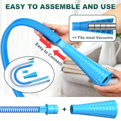 Sealegend 2 Pieces Dryer Vent Cleaner Kit Dryer Lint Vacuum Attachment, Dryer Vent Cleaning Lint Remover 2 Hoses Tools for Home Improvement - Thumbnail 5