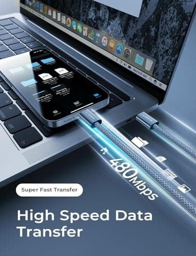 LISEN 240W USB C to USB C Cable【3.3ft+6.6ft+10ft/3 Pack】 Computer Security Cables Type C Charger Fast Charging Cord USB C Cable for iPhone 17 16 iPad MacBook Air Pro Samsung S25 - Thumbnail 5