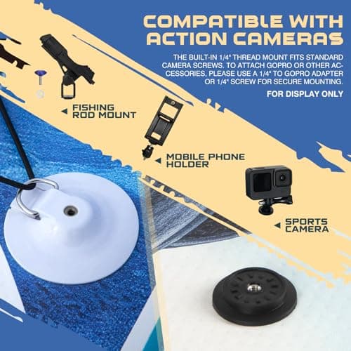 TIDETREK 11'/11'6" x 33"/34" x 6" Inflatable SUP Paddle Board – Extra-Wide, Stable Stand Up Paddle Board with Premium Full Accessory Set for Adults & Youth (Ocean Spirit/Kayak Seat, 11'x33 x6) - Thumbnail 4