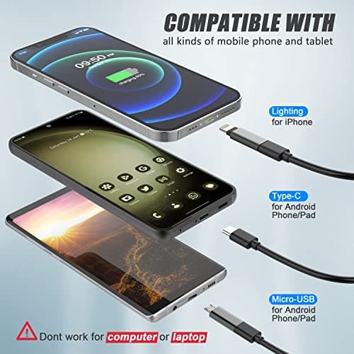 1920P Endoscope Snake Inspection Camera, Lightswim Type C Borescope, Scope Camera with 8 LED Lights for Android and iOS Smartphone, iPhone, iPad, Samsung (16.5 FT/5M) - Thumbnail 3