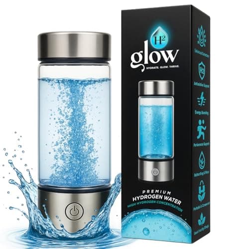 H2 Glow 2026 Newly Updated Hydrogen Water Bottle Generator 4000 PPB – 420ml Portable Hydrogen Water Ionizer with SPE/PEM Technology – Hydrogen Water Machine – High Hydrogen Concentration - Image 1