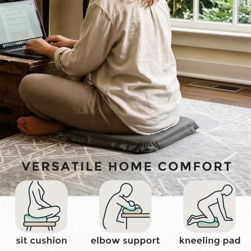 Tadpole Jump Ultralight Self-Inflating Seat Cushion with Foam Core - Adjustable Firmness Portable Sit Pad for Hiking, Camping, Stadium Bleachers, Airplane Travel, and Office Chairs (2, Gray) - Thumbnail 6
