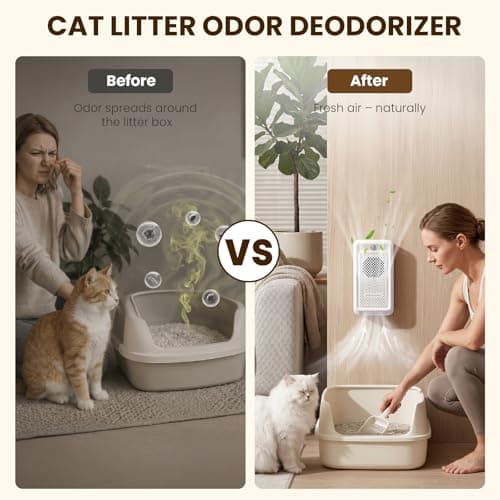 Bopulatrix Cat Litter Deodorizer - White ABS Rechargeable Pet Odor Eliminator with 30dB Quiet Internal Circulation and Advanced Pod - for Smart Kitty Boxes in Homes Closets and Bathrooms - Thumbnail 6