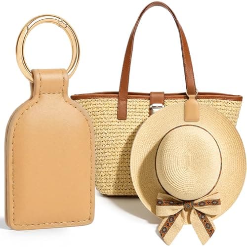 Niveaya Magnetic Hat Clip for Travel, Strong Magnet Holder for Hats, Chic Hands-Free Travel Essentials for Beach Cruise Vacation, Secures Hats on Tote Bags Purse Backpacks Luggage, 1-Pack Khaki - Image 1